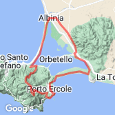 Mapa Toskania - nadmorskie Argentario